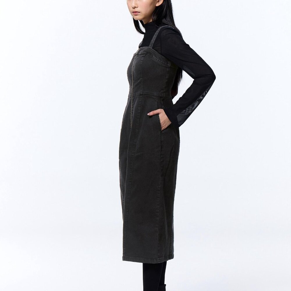 GU Denim Front Zip Dress NWT